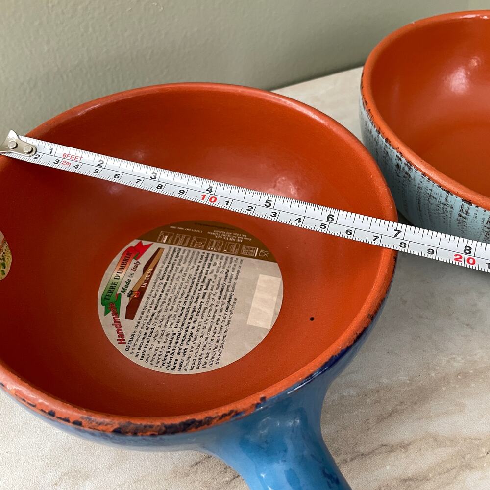Vintage Set of De Silva Terracotta Soup Dishes - Made in Italy 1980s Bakeware - Picture 8 of 10